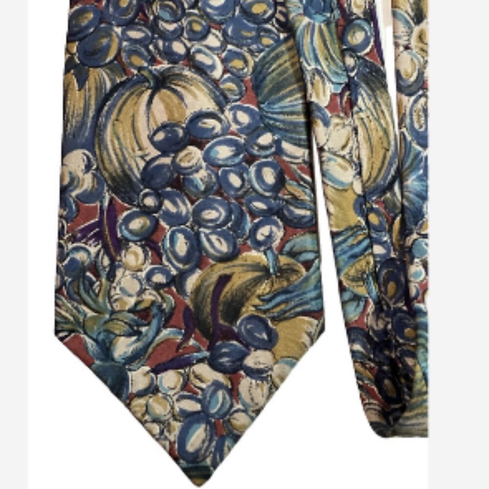 Hanover Men's Tie Paisley Design Multi-Color 100% Silk Made In USA 60" Long